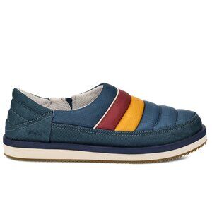 Sanuk | Puffy Chiller Low Sl Unisex | Loafers Slippers Blue Retro design M6/W7